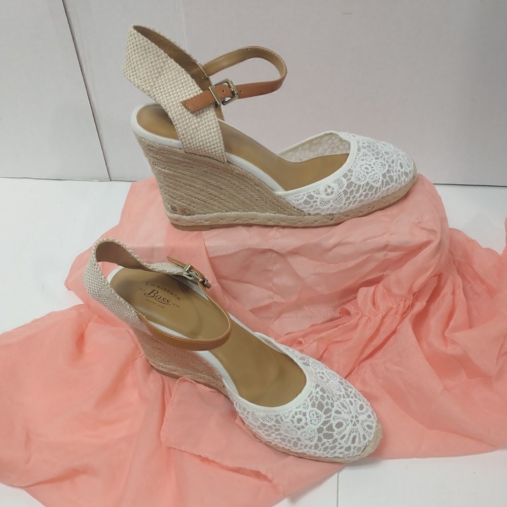G.H. Bass & Co. Karen wedge sandals SZ 9.5M